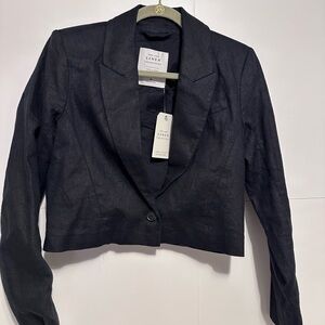 Abercrombie & Fitch Black Linen Jacket